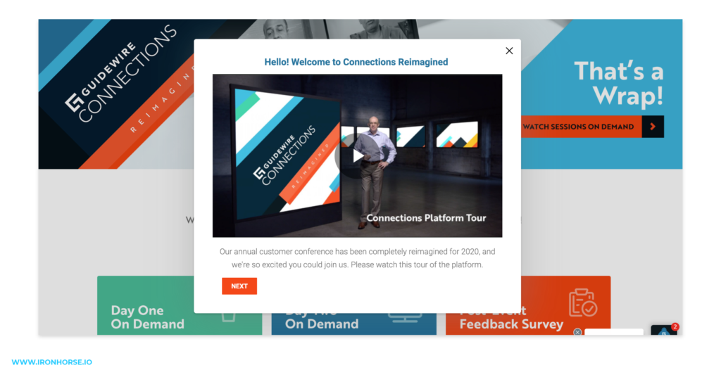Example of a virtual event welcome video.