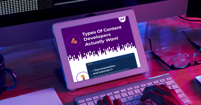 Infographic about favorite content types for developers